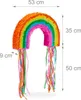 Relaxdays Pinata arcobaleno, con bastone e maschera, pinata Anteprima dell’immagine prodotto 4