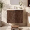Mobile sospeso per lavabo con due ante a chiusura Anteprima dell’immagine prodotto 3