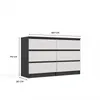 Komoda MALWA M6 120 - antracit + bílá Náhled obrázku produktu 3