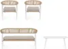 4er Set Sitzgruppe Jandia 138 x 69 x 75 cm Aluminium Produktbild-Vorschau 6
