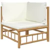 vidaXL 6-tlg. Garten-Lounge-Set mit Cremeweißen Kissen Produktbild-Vorschau 3