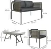 Sada zahradního nábytku Outsunny z polyrotanu – lounge set Náhled obrázku produktu 10