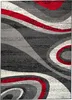 Tapiso Teppich DREAM Modern Creme Grau Schwarz Rot  160 x Produktbild-Vorschau 2