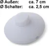 Pédale ronde noir / blanc - Couleur + Quantité : 1 x blanc Voir les images du produit 2