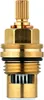 A close-up studio shot of a brass faucet valve stem. Produktbild-Vorschau