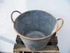Shabby Zink Pflanzkübel mit Griffen, Höhe 19 cm, Produktbild-Vorschau 3