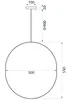 A technical drawing of a pendant lamp with dimensions. Produktbild-Vorschau