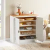 Kommode BOLTON aus Kiefer in weiß/braun, Sideboard mit 2 Produktbild-Vorschau 3