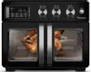 A black TurboTronic digital air fryer oven with two rotisserie chickens inside. Produktbild-Vorschau