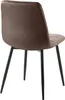 A single brown upholstered chair with black legs, shown from the back. Anteprima dell’immagine prodotto