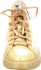 A front view of a gold high-top sneaker. Produktbild-Vorschau