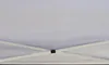 Close-up view of the interior structure of a white canopy tent, showing the white fabric and the white metal frame with a black connector. Produktbild-Vorschau
