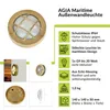 Außenleuchte Wand IP64 G9 Ø 14 cm Glas Messing massiv Produktbild-Vorschau 2
