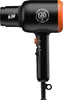 A black and orange hairdryer is shown against a white background. Podgląd zdjęcia produktu