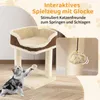 Petit arbre à chat COSTWAY, arbre à chat avec siège en Voir les images du produit 7