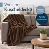 Beautissu Aurelia Kuscheldecke Dunkelbraun, 150x200cm Produktbild-Vorschau 2
