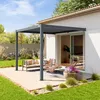 PRIMEYARD Pergola addossata 3x3 m montanti in alluminio con Anteprima dell’immagine prodotto 12