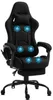 A black gaming chair with massage features.