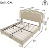 Letto imbottito Flieks 140x200cm con rete a doghe, letto Anteprima dell’immagine prodotto 3