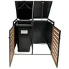 abc HOME Mülltonnenbox 2er Set 240L Metall Anthrazit Produktbild-Vorschau 13