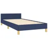 Bettgestell mit Kopfteil Blau 100x200 cm Stoff , Klassische Produktbild-Vorschau 3