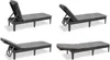 A collage showing a sunlounger in different positions. Produktbild-Vorschau