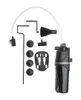 A collection of aquarium filter parts and the filter unit itself, laid out on a white background. Anteprima dell’immagine prodotto