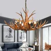 Lampa wisząca z 6 żarówkami  Lampa z rogami jelenia, Podgląd zdjęcia produktu 2