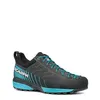 Zustiegsschuhe für Damen von Scarpa; Modell Mescalito GTX; in Schwarz mit türkisfarbenen Akzenten und Schnürung. Podgląd zdjęcia produktu