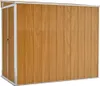 A brown shed with a silver frame, shown from the side and front. Náhľad obrázku produktu
