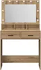 vidaXL Mesa de tocador estilo artesanal, roble, 79 x 41 x Vista previa de la imagen del producto 4