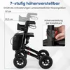 Faltbarer Leichtgewicht-Rollator mit Luftbereifung, Produktbild-Vorschau 4