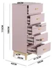 Kommode Mobili Rebecca Orchidea 115x50x40 MDF Kiefer Rosa Produktbild-Vorschau 7