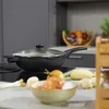 Poêle wok Relaxdays avec couvercle en verre, Ø 30 cm, en Voir les images du produit 3