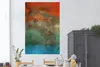 MuchoWow® Poster Wasserfarben - Orange - Blau - Grün Produktbild-Vorschau 2