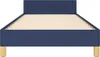 vidaXL Bettgestell ohne Matratze Blau 90x190 cm Stoff Produktbild-Vorschau 4