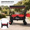 SAMAX Faltbarer Bollerwagen Offroad mit Dach - Schwarz / Produktbild-Vorschau 3