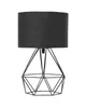 BELIANI Tischlampe Schwarz Metall 35 cm Stoffschirm Produktbild-Vorschau 1
