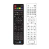 A remote control and a diagram of button codes. Produktbild-Vorschau