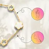 Camerazar Bracciale d'oro in acciaio chirurgico con fiore Anteprima dell’immagine prodotto 5