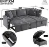 okwish Modernes Klappsofa L-Schlafsofa ausziehbar,Relaxsofa Produktbild-Vorschau 6
