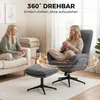 HOMCOM Relaxsessel mit Hocker 360° Drehbar Fernsehsessel Produktbild-Vorschau 5