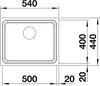 Nerezový dřez Blanco ETAGON 500-IF 440 x 540 mm 521840 Náhled obrázku produktu 3