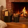 Relaxdays – sada 2 kusů košů na dřevo do krbu, na topné a Náhled obrázku produktu 3