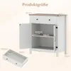 COSTWAY Sideboard Holz, Buffetschrank mit 2 Türen, 1 Produktbild-Vorschau 6