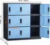 SucceBuy Metal Employee Locker, 9-türiger schwarzer Schrank Produktbild-Vorschau 8