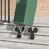 vidaXL Nákupný vozík Zelený 39,5 x 33 x 93 cm Oxfordská Náhľad obrázku produktu 3
