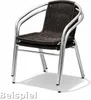 4 Stück Stabiler Aluminuim / Polyrattan Bistrostuhl Produktbild-Vorschau 3