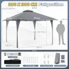 COSTWAY Pop Up Pavillon 4x4m, Gartenpavillon Produktbild-Vorschau 3