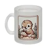 Baby Otter mit Muschel Retro Glas Tasse Produktbild-Vorschau 2